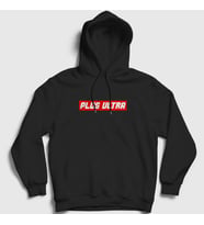 Presmono Unisex Beyaz Plus Ultra Anime Boku No Hero Academia Kapüşonlu Sweatshirt 234719tt (Siyah)