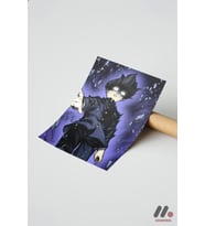 Mob Psycho Uzay Sahnesi Poster, Çerçevesiz Yüksek Kalite Duvar Afişi - Anime Severlere
