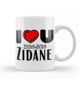 Zinedine Zidane Artwork Kupa Bardak Porselen