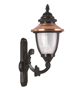 AVONNI BAP-68055-BSY Kahverengi/Siyah Boyalı Dış Mekan Aydınlatma E27 Aluminyum Polikarbon Cam 38x25cm