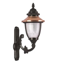 AVONNI BAP-68055-BSY Kahverengi/Siyah Boyalı Dış Mekan Aydınlatma E27 Aluminyum Polikarbon Cam 38x25cm