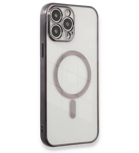 Durukar® iPhone 13 Pro Max Kılıf Magneticsafe Lazer Silikon - Siyah