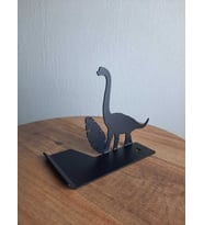 Gowpenart Dizayn Dinozor Figürlü (Brontosaurus) Masa Üstü Metal Ergonomik Telefon/Tablet Tutucu 1,5 mm Kalınlık Siyah