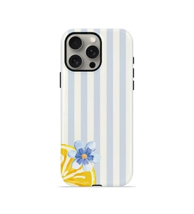 iPhone 15 Pro Vorian Çift Katmanlı MagSafe Kılıf Blue Lemon Blossom
