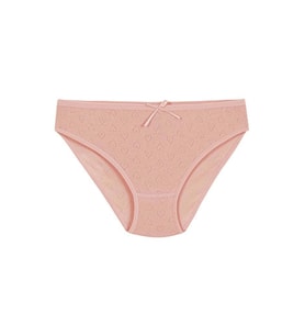 12 Adet Yıldız Bayan Ribana Kalpli Bikini Külot Pudra 3573