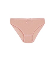 12 Adet Yıldız Bayan Ribana Kalpli Bikini Külot Pudra 3573