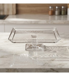 Paşabahçe Ayaklı Kare Servis Tabağı 24 Cm