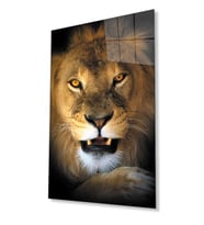 Aslan 15 Hayvan Cam Tablo