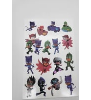 Pj Masks Kedi Çocuk, Kertenkele, Baykuş Kız, Romeo, Ay Kızı Geçici Dövme (NEON)