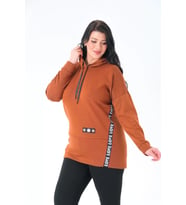 Kapüşonlu Büyük Beden Sweatshirt
