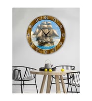bilge Retro Tasarımlı Duvar Saati 35 x 35 CM (Çok Renkli)