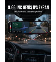 Araç İçi Ayna Carplay Dokunmatik Multimedya ve Kamera Kayıt Ekranı