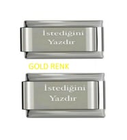 Isim Charm Gold Baş Harf Charm Tarih Charm Isminizi Yazdırın 2 Adet Fmaccesories (Çok Renkli)