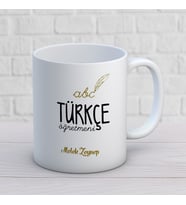 Kişiye Özel Meslek Türkçe Öğretmeni Hediyelik Kupa Bardak