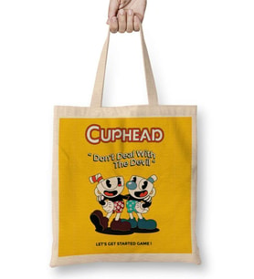 Cuphead Don't Deal with The Devil Bez Çanta Uzun Saplı