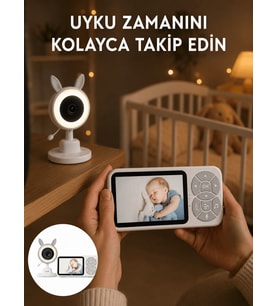 LCD Ekranlı Bebek İzleme Kamerası Ninnili Gece Görüşlü Güvenlik Sistemi Yeni Nesil
