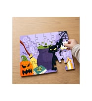 Cadılar Bayramı - Halloween Tasarımlı 24 Parça Ahşap Çocuk Puzzle