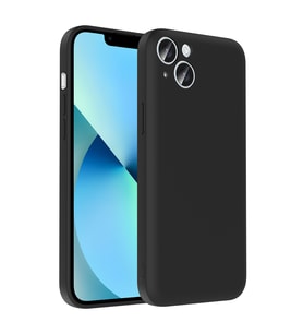 Apple iPhone 13 Uyumlu Kılıf Kamera Korumalı Kartlık Hazneli Zore Vitra Kapak (Siyah)
