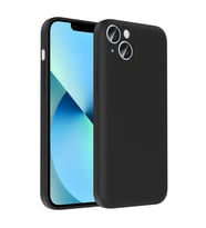 Apple iPhone 13 Uyumlu Kılıf Kamera Korumalı Kartlık Hazneli Zore Vitra Kapak (Siyah)