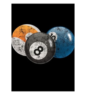 Eski Havuz Bilardo Tablo Ahşap Poster Dekoratif