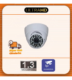 ULTRA HD 1.3 MP Ip Guvenlik Kamerası - Dome Kamera - Ip Kamera