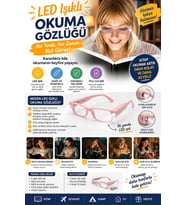 LED Işıklı Camsız Kitap Okuma Gözlüğü – Pratik Kitap Lambası, Gece Okuma Işığı, Okuma Gözlüğü