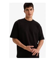 Defacto Oversize Siyah Erkek T-Shirt F9856AX/BK81