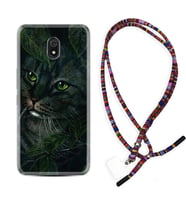 Xiaomi Redmi 8A 8 Pro 9C 9T 10C 11T Pro Kılıf Boyun Asklı Rasta Silikon Flowers Cat 1345