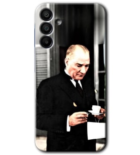 Galaxy A15 Kılıf HD Desen Baskılı Kılıf - Atatürk Türk Kahvesi
