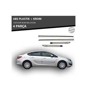 OPEL ASTRA J SEDAN - HB - SW YAN KAPI KORUMA ÇITASI PLASTİK + KROM