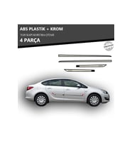OPEL ASTRA J SEDAN - HB - SW YAN KAPI KORUMA ÇITASI PLASTİK + KROM