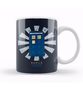 Dr Who Tardis Retro Japanese Kupa Bardak Porselen