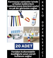 #KabloDüzenleyici Ev Ofis Atölye Kamp Outdoor Bilgisayar Şarj Aleti Karışıklık Önleyici Tekrar Kulla