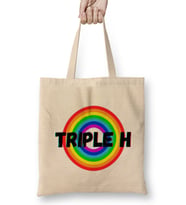 Triple H - Vintage Retro Rainbow Style Warriors Design Wrestlers-Gift Bez Çanta Uzun Saplı