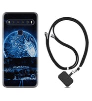 TCL 10L 10 Plus 10SE 20E 20SE 30 L7 Kılıf Boyun Askılı Silikon Mavi Gece 1605