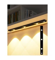 Hareket Sensörlü - Dekoratif Gece Lambası - Usb Şarjlı Led Aydınlatma Siyah Kasa 40cm