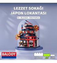 Balody Lezzet Sokağı – Japon Lokantası (BL21320) – Mini Blok Yapı Oyuncakları Seti (Mor)