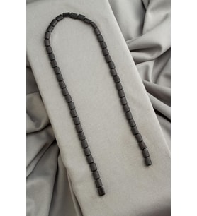 Hematit Doğal Taş Mat Siyah Silindir Kesim 6x8mm Dizi [AA]