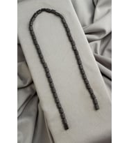 Hematit Doğal Taş Mat Siyah Silindir Kesim 6x8mm Dizi [AA]