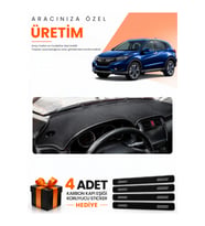 HONDA HR-V (2016-2020) Uyumlu Torpido Koruma Örtüsü Oto Kılıfı - Siyah