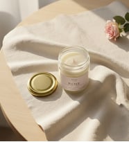 Gül Kokulu El Yapımı Doğal Soya Mum - Hediye Mum Seti