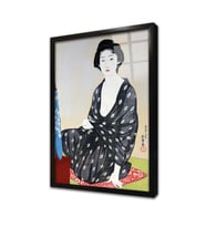 Japon Kadın Çerçeveli Cam Tablo