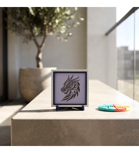 Ejderha Temalı Şık Dekoratif Obje, Yaşam Alanınız İçin Güçlü ve Değerli Bir Hediye 10x10 cm