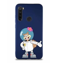 Xiaomi Redmi Note 8 Soft Premier Kapak Sandy Tasarımlı Silikon Kılıf - Lacivert (Şeffaf)
