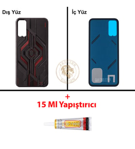 Infinix GT 30 Pro Koyu Alev Uyumlu Arka Kapak + B7000 Yapıştırıcı Arka Cam Batarya Pil Kapağı