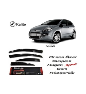 Sunplex Fiat Punto Sunplex Mugen Tip 4'Lü Cam Rüzgarlığı