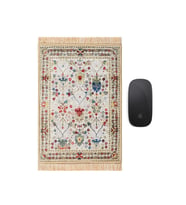 Bursa İpek Krem Dekoratif Küçük Halı Mousepad