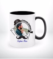 BK Gift Kişiye Özel Babalar Günü Hediyesi Fotoğraflı Siyah Beyaz Kupa Bardak-98