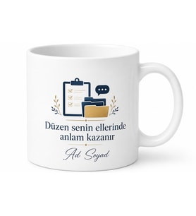 Asistan Evrak Düzenleyici Sekreterya İletişim Uzmanı Kupa Bardak Hediye