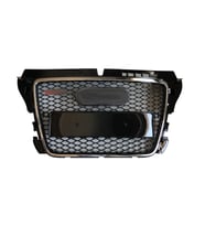 AUDİ A3 8P UYUMLU RS3 ÖN PANJUR KROM-SİYAH 2008-2012